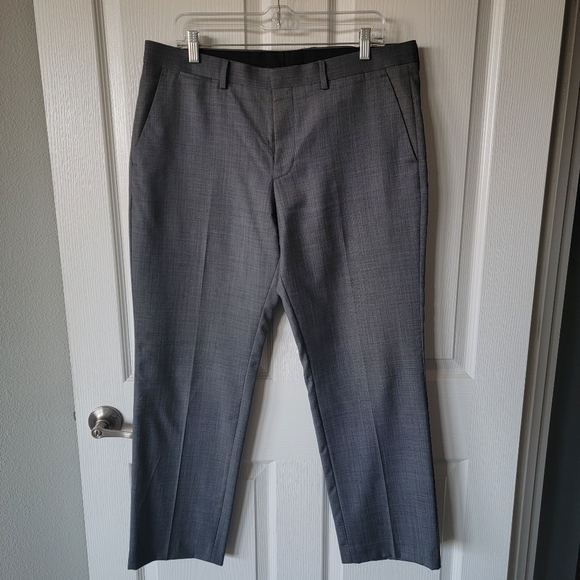 Express Photographer Fitted Suit Mens 42R Jacket 36W x 29.5L Flat Front Pants - Picture 11 of 16